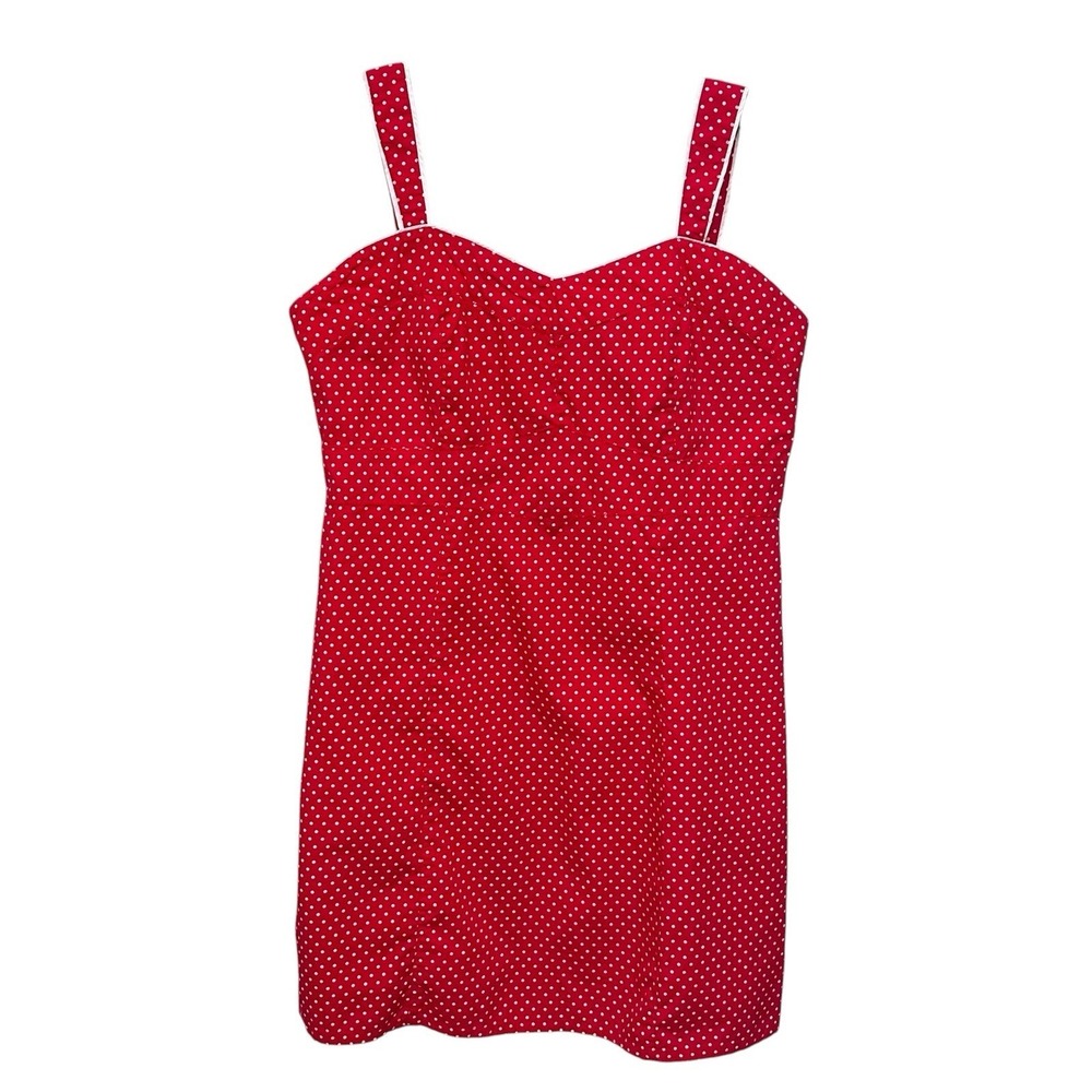 Vintage Aman Polka Dot Red Dress Plus Women Size 18 Cotton Sundress Cottagecore‎
